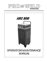 PRO WELD INTERNATIONAL ARC 800 Operation/Maitenance Manual preview