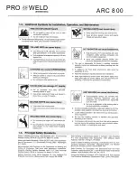 Preview for 6 page of PRO WELD INTERNATIONAL ARC 800 Operation/Maitenance Manual