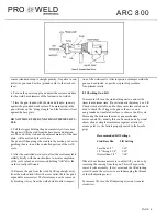 Предварительный просмотр 11 страницы PRO WELD INTERNATIONAL ARC 800 Operation/Maitenance Manual