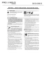 Preview for 4 page of Pro-Weld AG-805 Operation And Maintenance Manual