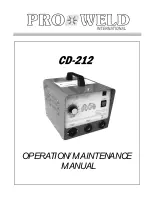 Pro-Weld CD-212 Operation & Maintenance Manual preview