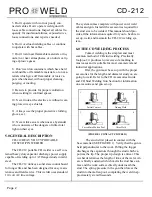 Preview for 10 page of Pro-Weld CD-212 Operation & Maintenance Manual