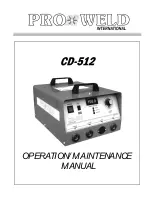 Pro-Weld CD-512 Operation Manual preview