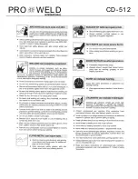 Предварительный просмотр 6 страницы Pro-Weld CD-512 Operation Manual