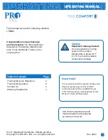 Pro1 IAQ T601 Operating Manual preview