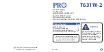 Preview for 2 page of Pro1 Technologies T631W-2 Operation Manual