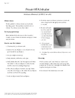 Preview for 1 page of ProAir HFA Inhaler Quick Start Manual