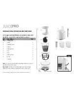 Preview for 4 page of ProAppliances JuicePro ALI-VJP-P3 Installation & Operating Instructions Manual