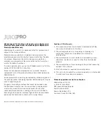 Preview for 12 page of ProAppliances JuicePro ALI-VJP-P3 Installation & Operating Instructions Manual