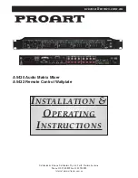 Предварительный просмотр 1 страницы PROART A 5430 Installation & Operating Instructions Manual