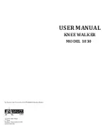 Probasics KNEE WALKER 1030 User Manual preview