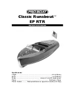 ProBoat Classic Runabout EP RTR Instruction Manual preview