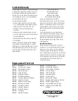 Preview for 4 page of ProBoat Classic Runabout EP RTR Instruction Manual