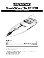 ProBoat ShockWave 26 EP RS RTR Instruction Manual preview