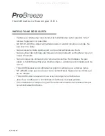 Предварительный просмотр 10 страницы ProBreeze PB-07-UK/EU Instruction Manual