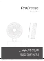 ProBreeze PB-F13-UK Instruction Manual предпросмотр