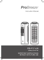 ProBreeze PB-F17-UK Instruction Manual предпросмотр