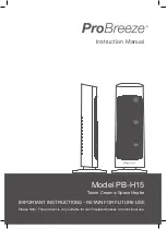 Preview for 1 page of ProBreeze PB-H15 Instruction Manual