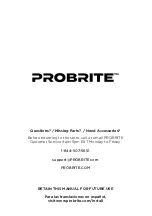 Предварительный просмотр 10 страницы Probrite 103-05800018-1 Installation, Usage, & Care Manual