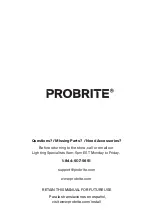 Предварительный просмотр 12 страницы Probrite FSXD30-PC-4K-BZ Installation, Usage, & Care Manual