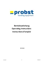 probst 51400036 Operating Instructions Manual предпросмотр