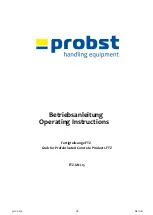 Preview for 1 page of probst 5310.0256 Operating Instructions Manual