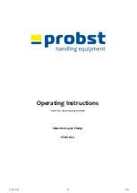 probst 5705.0015 Operating Instructions Manual предпросмотр