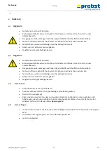 Preview for 12 page of probst 585000010 Operating Instructions Manual