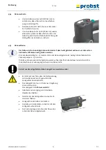 Preview for 14 page of probst 585000010 Operating Instructions Manual