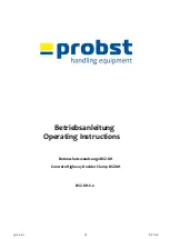 probst BSZ-KH Series Operating Instructions Manual предпросмотр