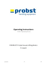 probst PJ-1650-B Operating Instructions Manual preview