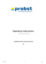 probst POWERPLAN PP Operating Instructions Manual предпросмотр