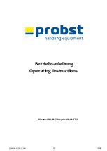 probst SH-2500-UNI-GL Operating Instructions Manual preview