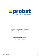 Preview for 109 page of probst SH-3500-B Operating Instructions Manual