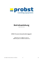 Предварительный просмотр 5 страницы probst SPEEDY VS-140/200 Operating Instructions Manual