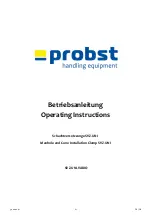 probst SVZ-UNI Series Operating Instructions Manual предпросмотр