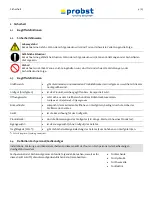 Предварительный просмотр 8 страницы probst SVZ-UNI Series Operating Instructions Manual