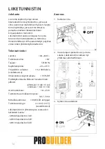 Предварительный просмотр 14 страницы Probuilder 69911 Instruction Manual