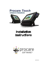 Procare Software Touch 8" Installation Instructions Manual preview