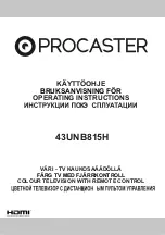 Preview for 1 page of PROCASTER 43UNB815H Operating Instructions Manual