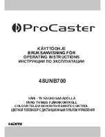 PROCASTER 48UNB700 Operating Instructions Manual preview