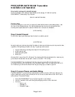 Preview for 3 page of PROCASTER AMTX100 Installation And Operation Manual