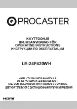 PROCASTER LE-24F420WH Operating Instructions Manual preview