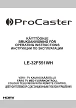 PROCASTER LE-32F551WH Operating Instructions Manual preview