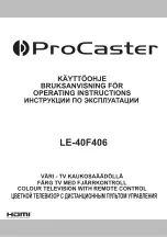 PROCASTER LE-40F406 Operating Instructions Manual preview