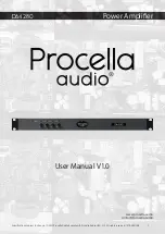 Preview for 1 page of PROCELLA AUDIO DA4280 User Manual