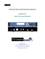 PROception PRODMHD11 Installation & Configuration Manual preview