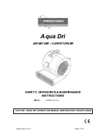 Prochem AQUA DRI AD3004 Safety, Operation & Maintenance Instructions предпросмотр