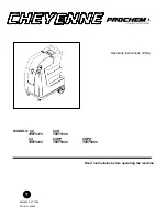 Предварительный просмотр 1 страницы Prochem C2 10075170 Operating Instructions Manual