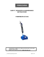 Prochem POWERMATE AC1204 Operation & Maintenance Instructions Manual preview